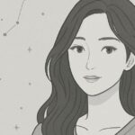 紫微斗数における美人星を象徴する女性が書かれたイメージ