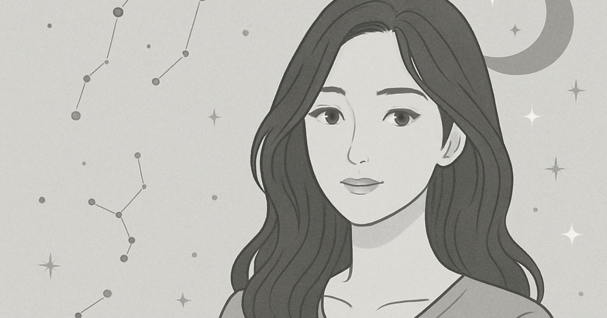 紫微斗数における美人星を象徴する女性が書かれたイメージ